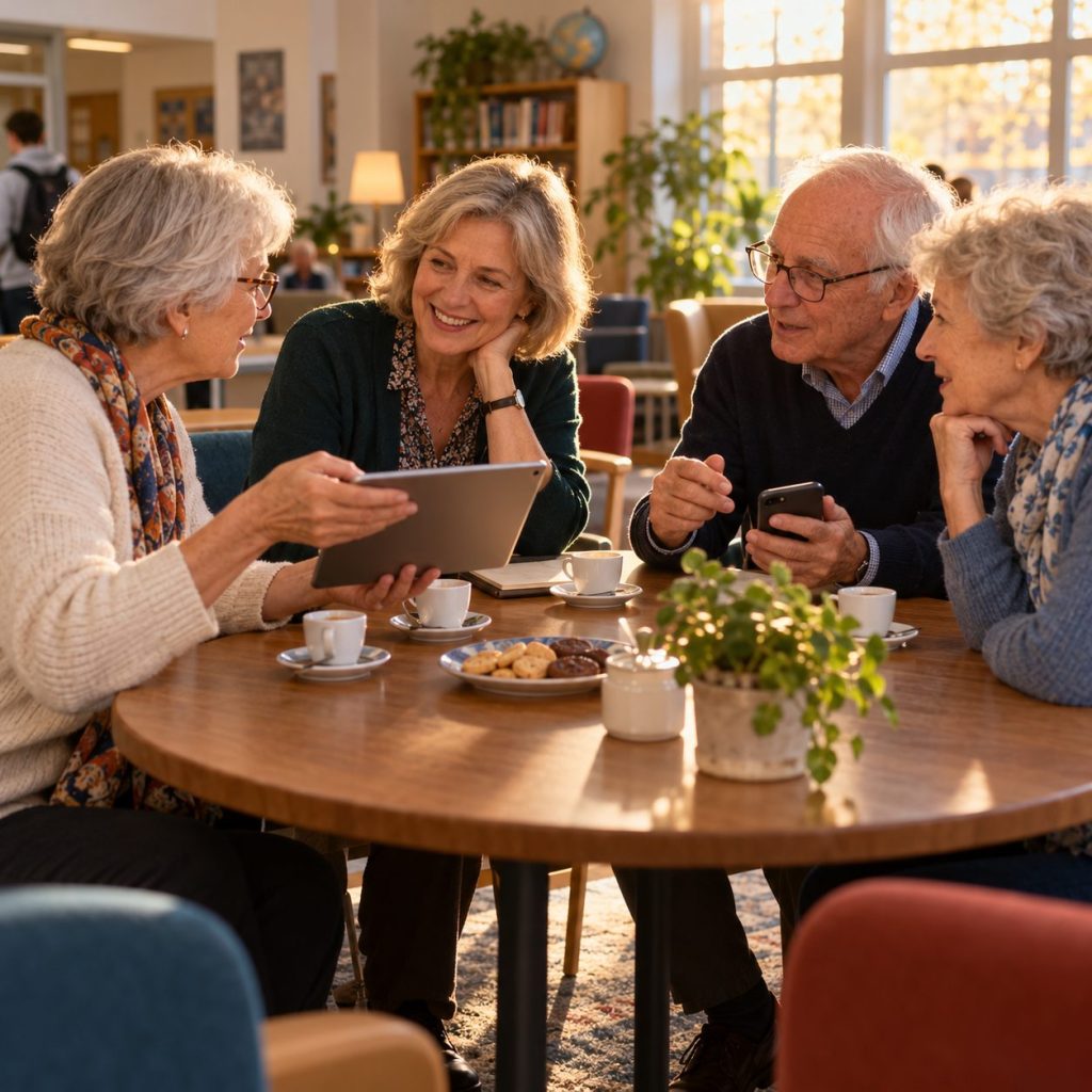Caffè Digitale: senior fanno domande alla docente