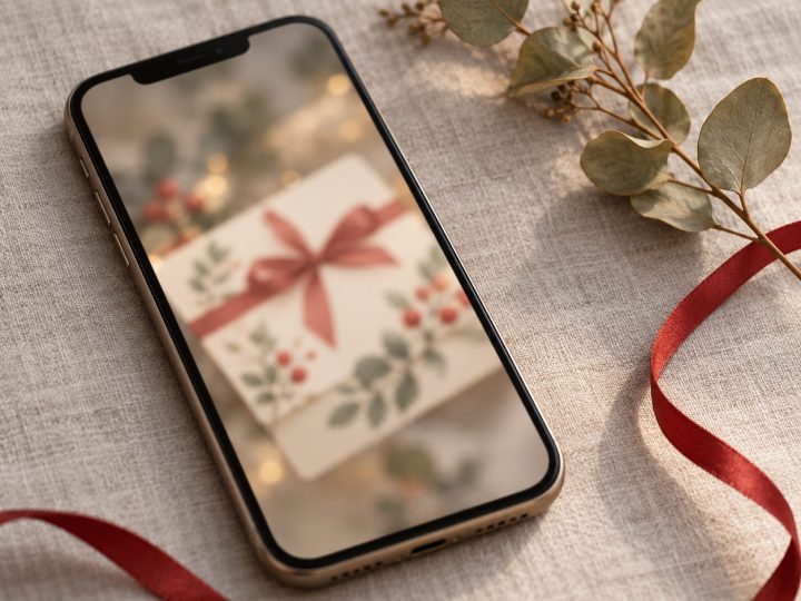 Carta regalo digitale sullo smartphone