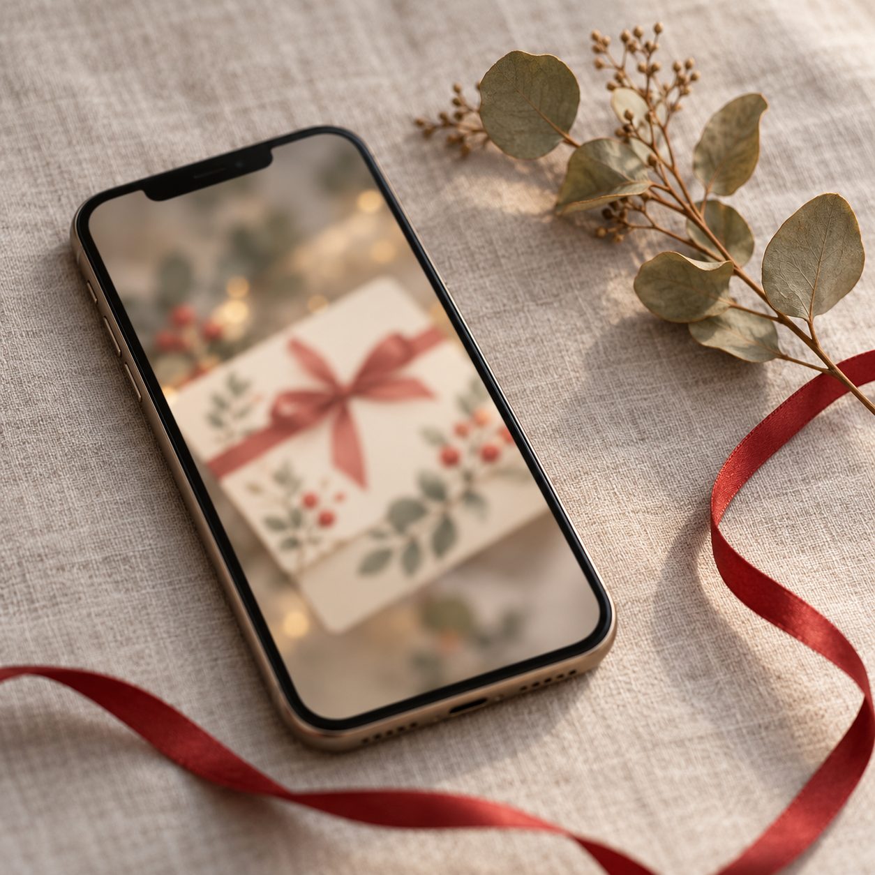 Carta regalo digitale sullo smartphone